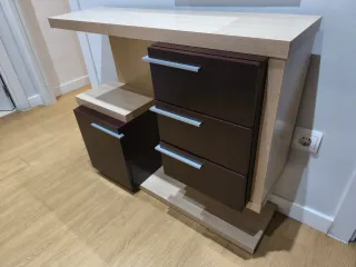 Espejo madera y cristal, con/sin mueble de entrada