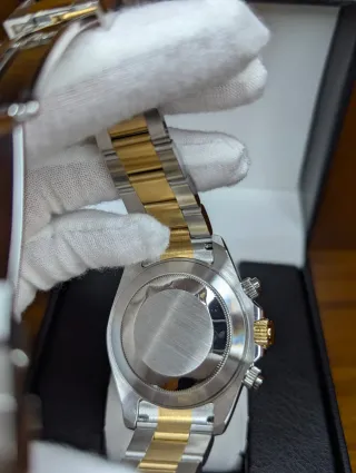 Reloj Seiko Mod Daytona Oyster Dorado y  Plateado