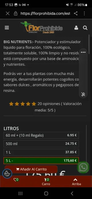 Fertilizante BIG PRO 100% Limpio