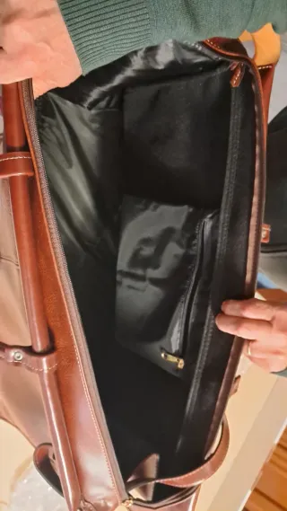 Maletín Vintage Nobuck Piel Marrón