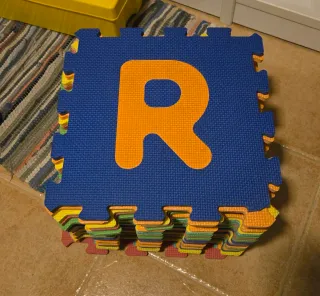 Puzzle Corcho Letras Colores