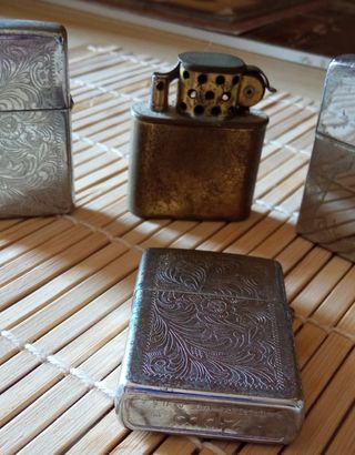 3 Zippo Vintage + 1 Ottone