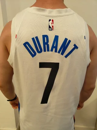 Camiseta Brooklyn Nets Kevin Durant #7 2023 blanca