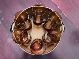 Set bar vintage cuero