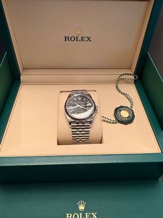 Rolex Datejust Acero y Oro Blanco Esfera Negra