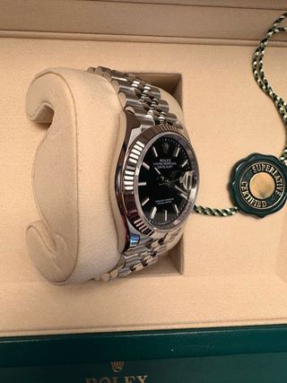 Rolex Datejust Acero y Oro Blanco Esfera Negra