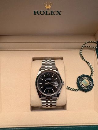 Rolex Datejust Acero y Oro Blanco Esfera Negra