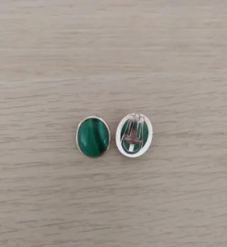 Conjunto Malaquita: Colgante y Pendientes