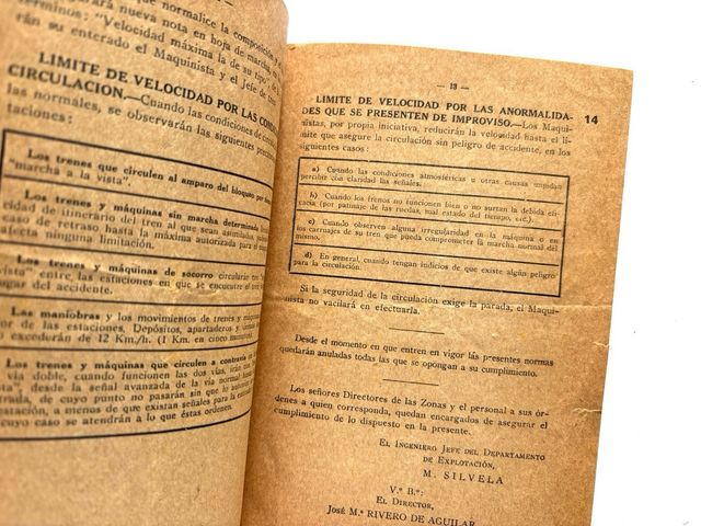 COMPOSICION FRENADO Y VELOCIDAD DE LOS TRENES 1950