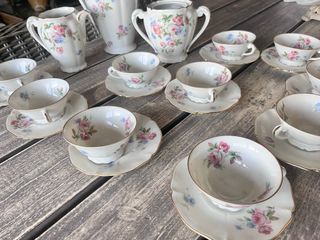 Juego Porcelana Limoges 13 Tazas + Jarra