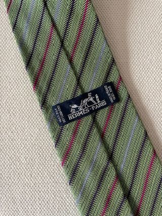 Corbata Hermes Seda Rayas Multicolor