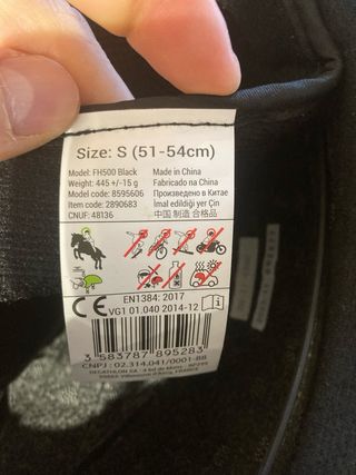 Casco equitación niño Fouganza 500