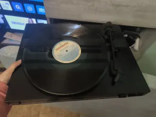 Dos Tocadiscos Fisher Negro/Gris