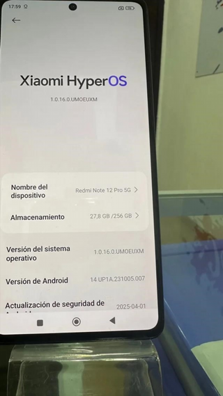 Xiaomi Redmi Note 12 Pro 5G 256GB Negro 8GB RAM