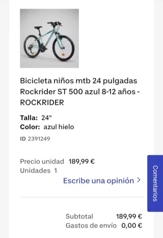 Bicicleta Rockrider ST500 24" Niñ@