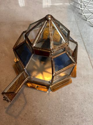 Lámpara Árabe Vidrio y Metal