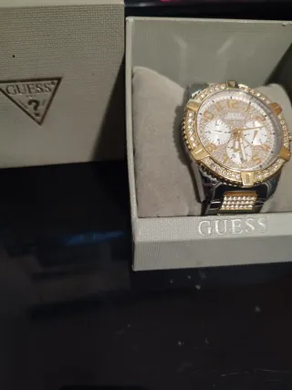 Reloj Guess Hombre Analógico Beige/Dorado