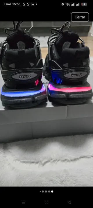 Balenciaga Track LED Zapatillas Negras Rosas