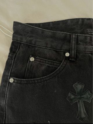 Pantalones Vaqueros Chrome Hearts negros