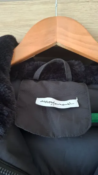 Giaccone donna con pelliccia sintetica Tg. M