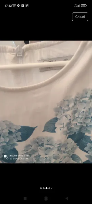 Vestito bambina fiori azzurri