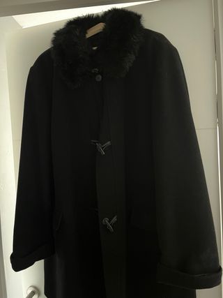 Abrigo Lana Negro Talla 44/46