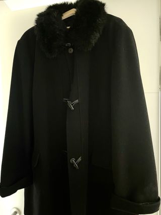 Abrigo Lana Negro Talla 44/46