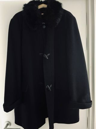 Abrigo Lana Negro Talla 44/46