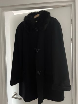 Abrigo Lana Negro Talla 44/46