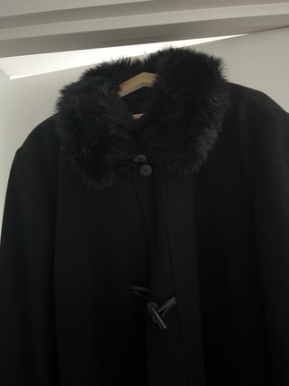 Abrigo Lana Negro Talla 44/46