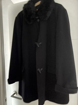 Abrigo Lana Negro Talla 44/46