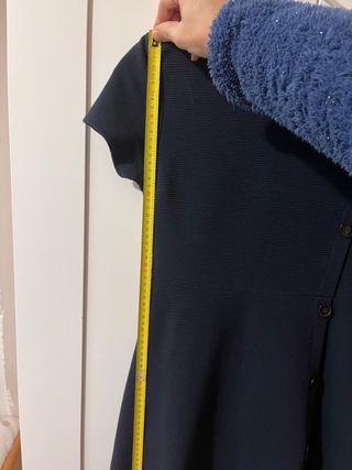 Vestido Zara azul marimo acampanado