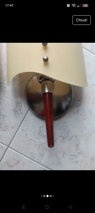 Applique da parete vetro e legno