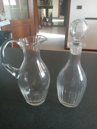 Set Caraffa e Bottiglia Vetro