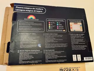 Pizarra magnética de madera con formas