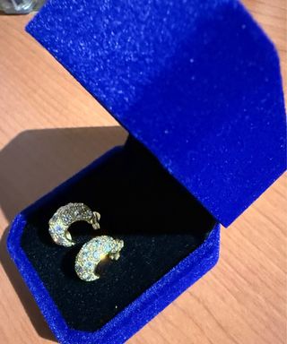 Pendientes Aro Oro 18K con Circonitas