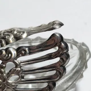 Coppia di saliere a forma di cigno in argento 800