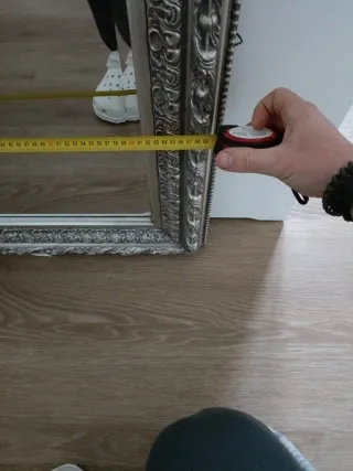 Espejo Vintage clásico Marco Decorado Plata