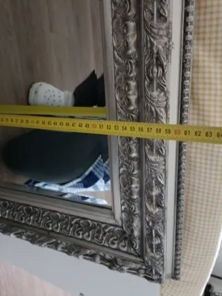 Espejo Vintage clásico Marco Decorado Plata