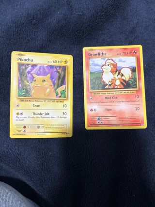 Lote 5 Cartas Pokémon: Pikachu, Machop, Magneton.