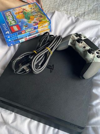 PS4 Slim 1TB Negra + 3 Juegos + 1mando