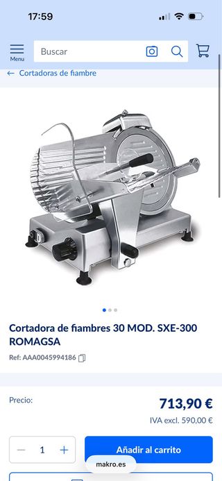 Cortadora de fiambre ROMAGSA SXE-300