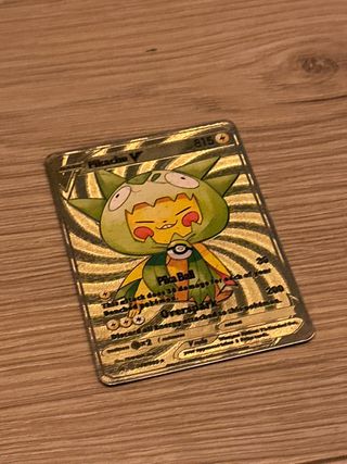 Carta Pokémon Pikachu V Metálica Dorada