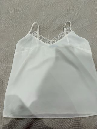 Top Shein Blanco Encaje