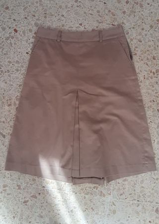 Falda midi Zara beige Talla XS/34 Nueva