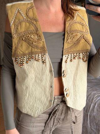 Chaleco bordado Vintage