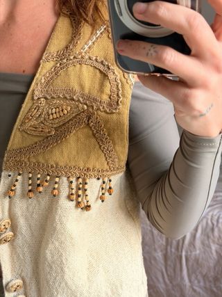 Chaleco bordado Vintage