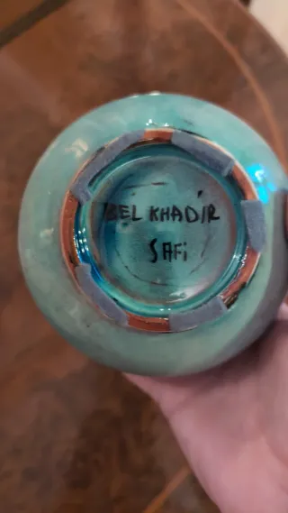 Vasija cerámica marroquí multicolor