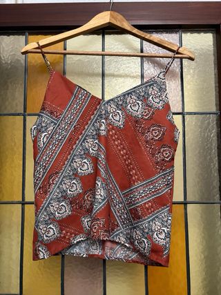 Camiseta tirantes Only estampada teja T.36