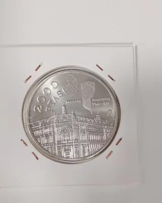 Moneda de Plata 2000 PTAS Madrid Asamblea